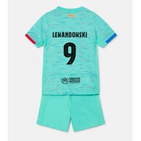 Barcelona Robert Lewandowski #9 Tretí Detský futbalový dres 2023-24 Krátky Rukáv (+ trenírky)